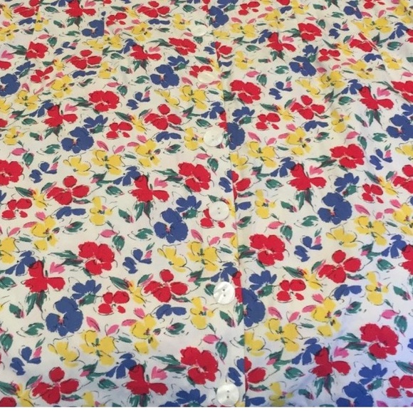 RIXO x Target Multi Floral Linen, Puff Sleeve Dress, Size 8 - Picture 7 of 11